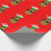 Santa Claus Pineapple Cadeaupapier (Hoek)