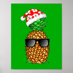 Santa Claus Pineapple Poster