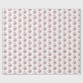 Santa Claus Pink Christmas Cadeaupapier (Vlak)
