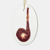 Santa Claus Pipe Keramisch Ornament (Links)