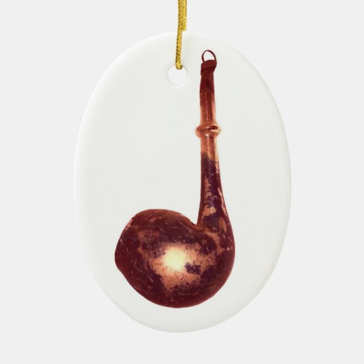 Santa Claus Pipe Keramisch Ornament (Voorkant)