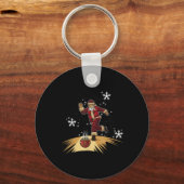 Santa Claus Plays Bowling Xmas Gift For Your Bow Sleutelhanger (Voorkant)