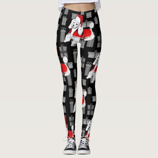 santa claus poodle leggings (Voorkant)