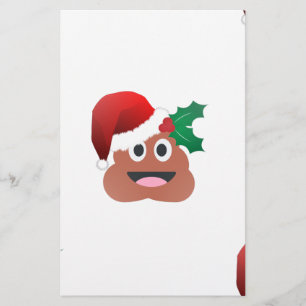 santa claus poop emoji briefpapier