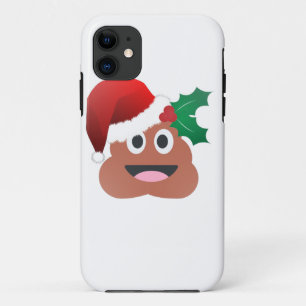 santa claus poop emoji iPhone 11 hoesje