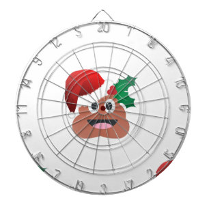 santa claus poop emoji dartbord