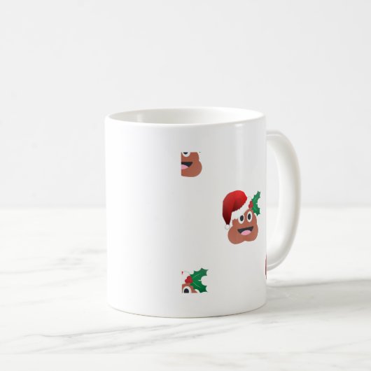 santa claus poop emoji koffiemok (Voorkant rechts)