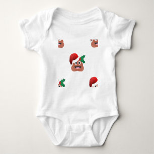 santa claus poop emoji romper