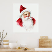 Santa Claus Portrait Poster (Keuken)