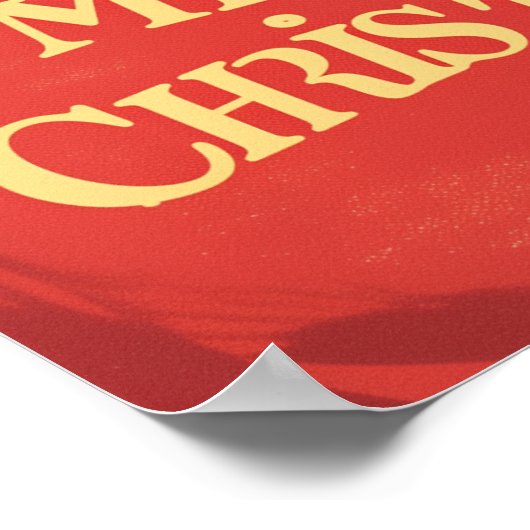 Santa Claus Preparing Christmas Gifts - Retro Art Poster (Hoek)