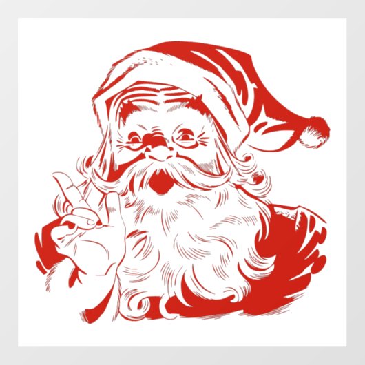 Santa Claus Raamsticker (Vel)