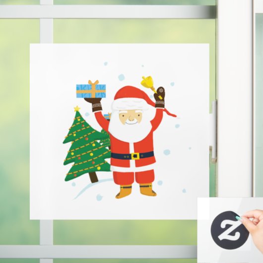 Santa Claus Raamsticker (Huis)
