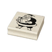 Santa Claus Reading Rubber Stamp Rubberstempel (Stempel)