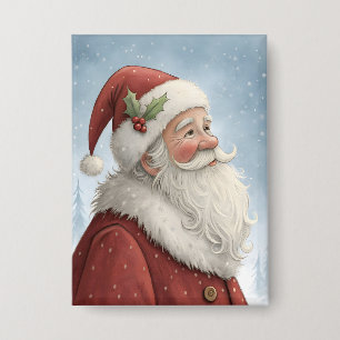 Santa Claus Rechthoek Button