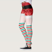 Santa Claus red glitter Leggings (Links)