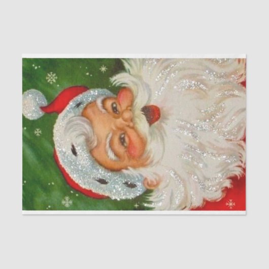  Santa Claus Red Green Tissue Paper Tissuepapier (Voorkant)