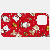 Santa Claus Red Kerstmis iPhone Case Mate (Achterkant (horizontaal))