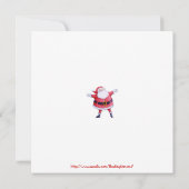 Santa Claus red kerstparty uitnodiging (Achterkant)