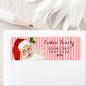 Santa Claus Red White Stripe Etiket (Insitu)