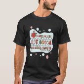 Santa Claus Reindeer Hot Caca en kerstlicht T-shirt (Voorkant)
