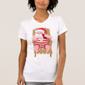 Santa Claus Relaxing Womens T-Shirt (Devant)