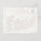 Santa Claus rendier slee briefkaarten (Achterkant)