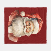 Santa Claus Retro Christmas Fleece Deken (Voorkant (Horizontaal))