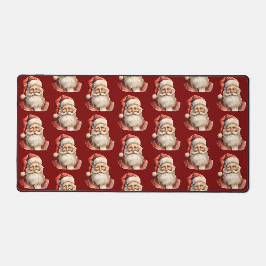 Santa Claus Retro Christmas Pattern Bureaumat (Voorkant)