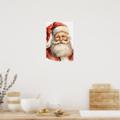 Santa Claus Retro Christmas Poster (Keuken)