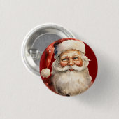 Santa Claus Retro Christmas Ronde Button 3,2 Cm (Voorkant /achterkant)