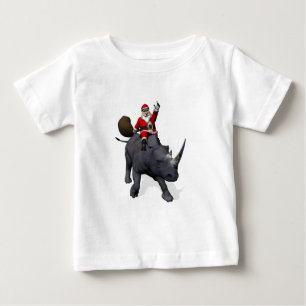 Santa Claus Rides Rhino Rhinoceros