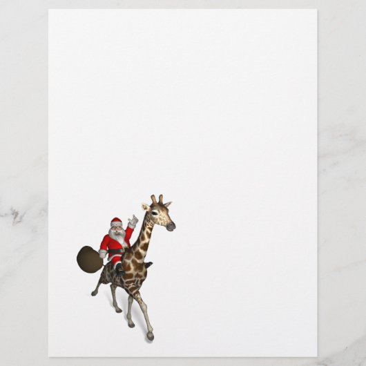 Santa Claus Riding A Giraffe (Voorkant)