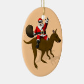 Santa Claus Riding A Kangaroo Keramisch Ornament (Rechts)