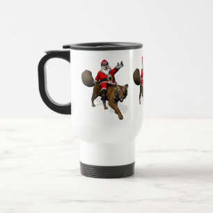 Santa Claus Riding A Tiger Reisbeker