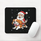 Santa Claus Riding Cavalier King Charles Spaniel D Muismat (Met muis)