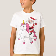 santa claus riding unicorn