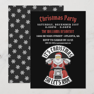 Santa Claus rijdt met een motorfiets Kaart