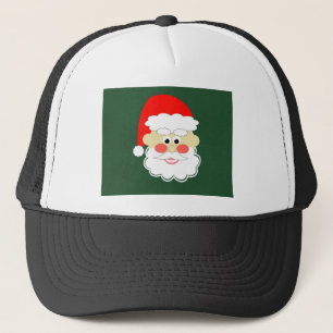 santa claus rode groene cartoon trucker pet