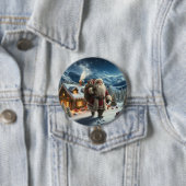Santa Claus Ronde Button 7,6 Cm (In situ)