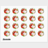 Santa Claus Ronde Sticker (Vel)