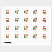 Santa Claus Ronde Sticker (Vel)