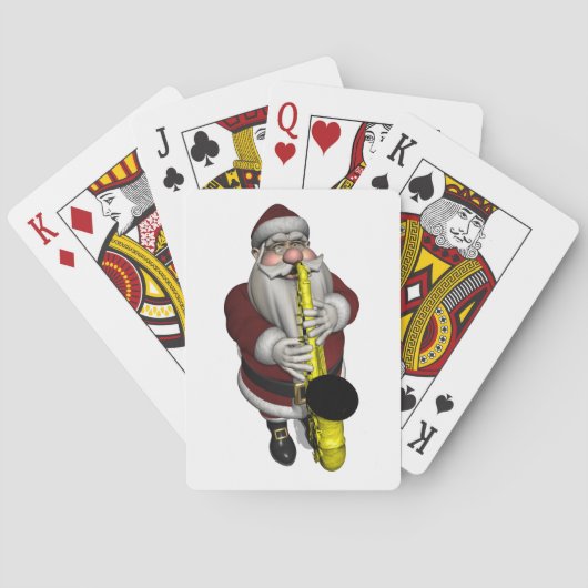 Santa Claus Saxophone Speelkaarten (Achterkant)