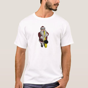 Santa Claus Saxophone-speler T-shirt