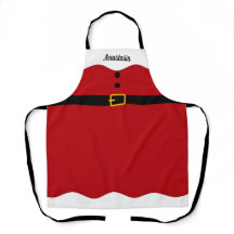 Santa Claus Schort met aangepaste naam kerstcadeau