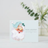 Santa Claus Shabby Chic Vakantie Briefkaart (Staand voorkant)