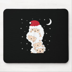 Santa Claus Sheep Christmas Lamb Farm Animals Gift Muismat