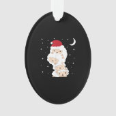 Santa Claus Sheep Christmas Lamb Farm Animals Gift Ornament (voorkant)