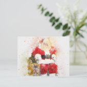 Santa Claus Sitting Briefkaart (Staand voorkant)
