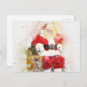 Santa Claus Sitting Briefkaart (Voorkant / Achterkant)