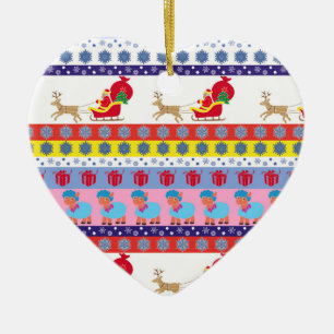 Santa Claus sleigh Keramisch Ornament